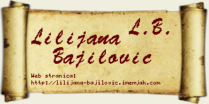 Lilijana Bajilović vizit kartica